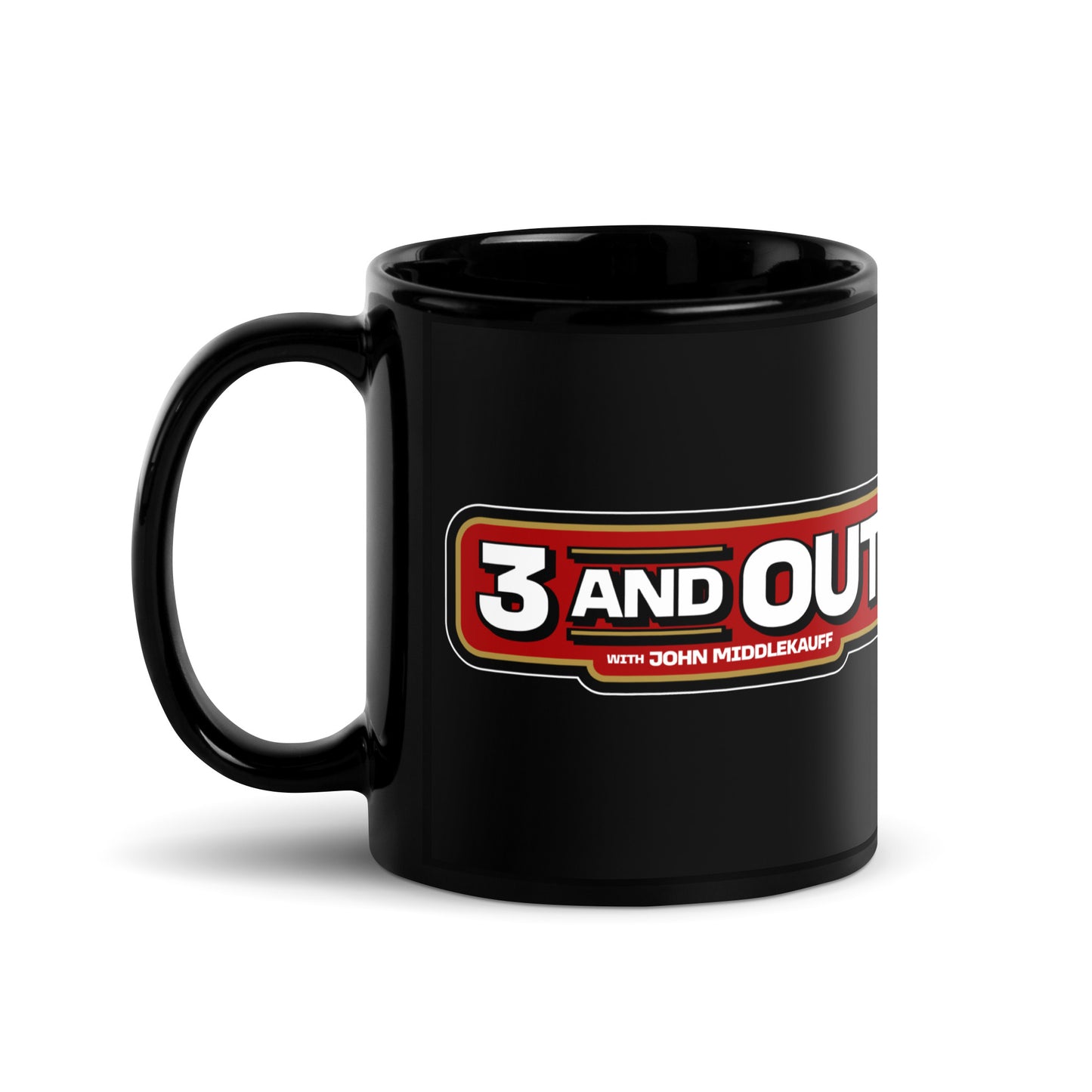 3 And Out - Black Glossy Mug