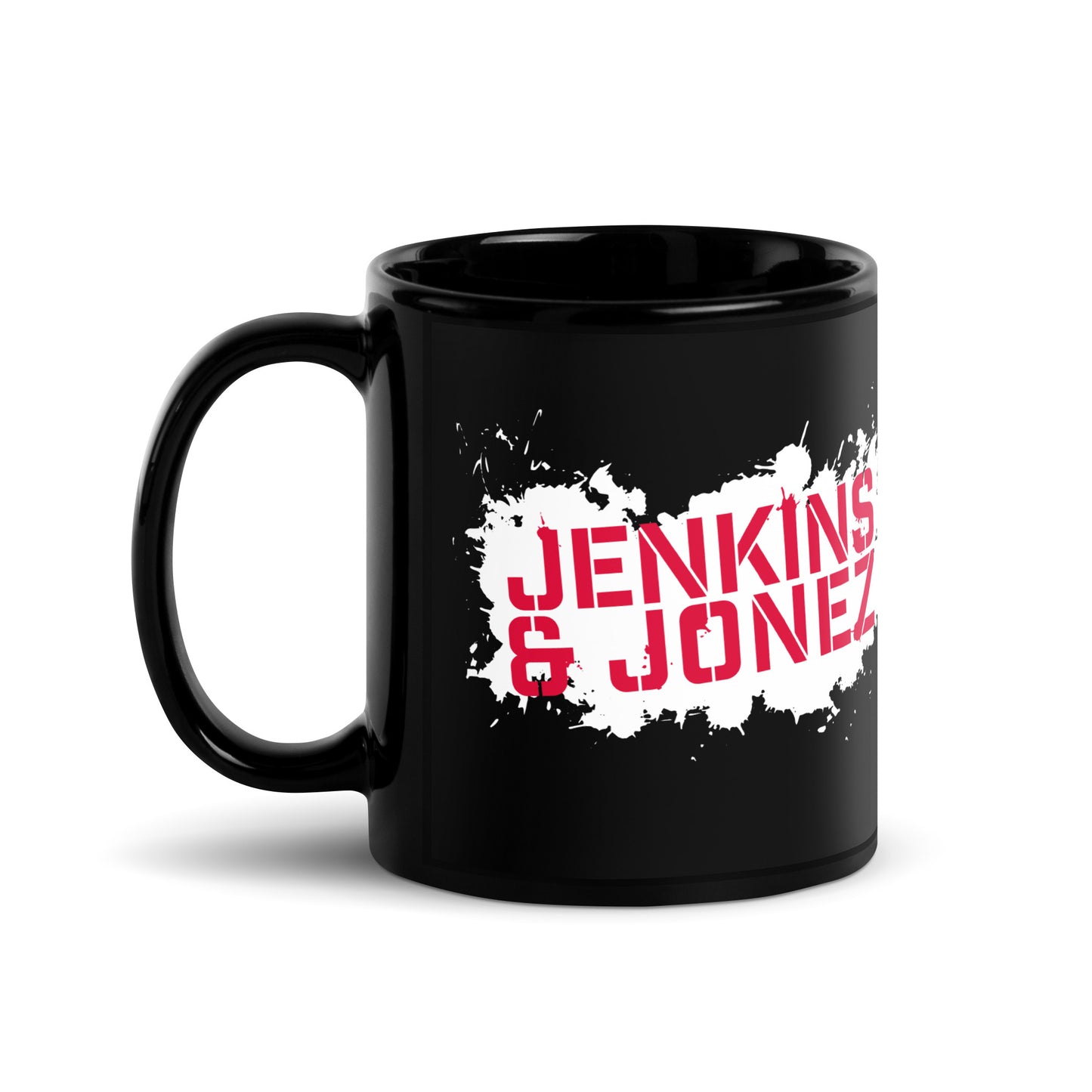 Jenkins & Jonez - Black Glossy Mug