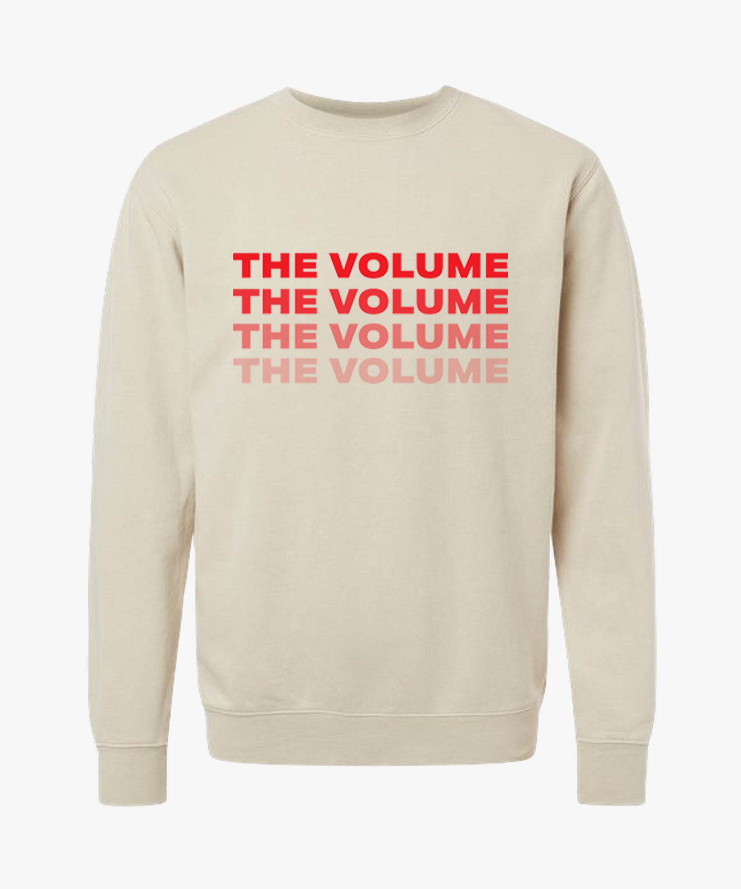 Volume Stacked Logo Pigment-Dyed Crewneck