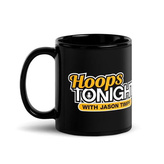 Hoops Tonight - Black Glossy Mug